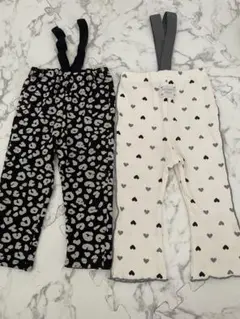 ハート柄とヒョウ柄パンツ2点セット