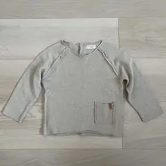 nixnutベージュ 長袖 Tシャツ 80