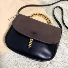 ロエベ ベラスケス 2way ショルダーバッグ バイカラー ツイスト 金具