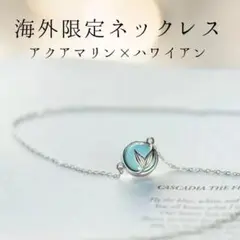 209「BlueMARINE」海外のアクアマリンネックレス大粒の人魚玉