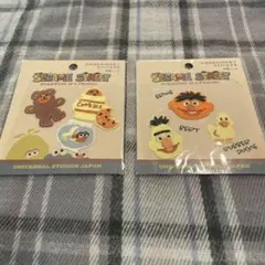 セサミストリート 刺繍シール　２個セット　ワッペン　ユニバ