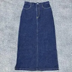 ロングスカート　デニム　ジーンズ　ストレッチ