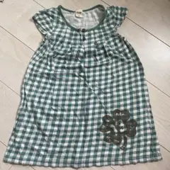 チェック柄 半袖ワンピース　eaB120
