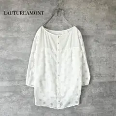 LAUTREAMONT ロートレアモン ドット柄 シアーブラウス シアーシャツ