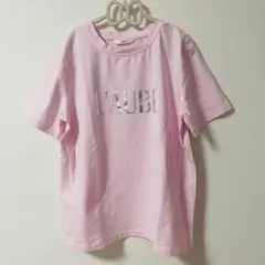 美品　LARUTA ラルータ　箔ロゴL'AUBE ピンク 半袖Tシャツ