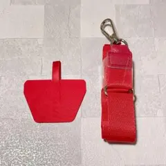 スマホストラップ ネックストラップ 肩掛け　レッド