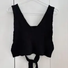 w closet ブラック Vネック ビスチェ フリーサイズ