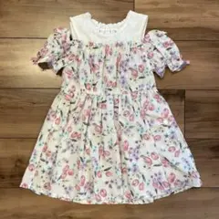 anyFAM/フラワープリントオフショルダーワンピース