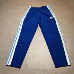 Adidas トラックパンツ　ジャージ　青　ブルー　サイドライン