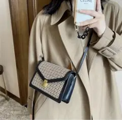 ❣️大人気❣️再入荷❣️ショルダーバッグ 千鳥 格子 韓国 レディース 黒