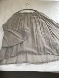 ネストローブnest robe リネンドルマンスリーブプルオーバー　ベージュ