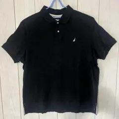 NAUTICA ブラック ポロシャツ 2XL