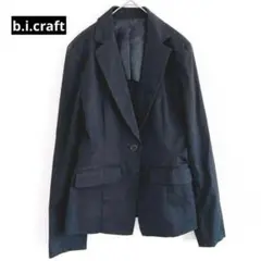 美品✨【b.i.craft】黒　ストレッチ　ビジネス　冠婚葬祭　半裏　綿レーヨン