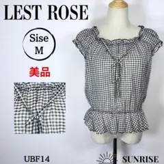 ★美品★ レストローズ チェック柄 ノースリーブ トップス Mサイズ