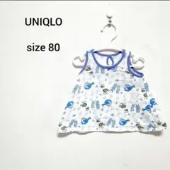 【夏物最終価格】ユニクロ☆　女の子　魚プリント　トップス　80