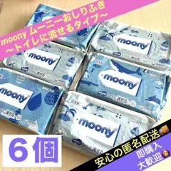 ⭐️moony ムーニーおしりふき⭐️トイレに流せるタイプ✨50枚入✖️6個