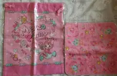 メゾピアノ巾着大（体操着入れ）タオルハンカチ　ユニコーン巾着小おまけつき　未使用