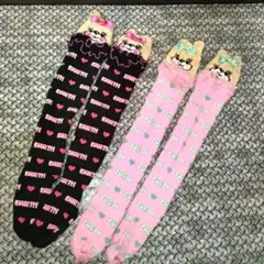 美品☆EARTHMAGICアースマジック☆マフィーちゃんニーハイソックス☆セット