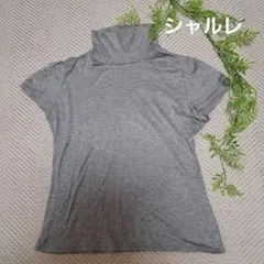 シャルレ　ET011 グレー　ハイネックTシャツ