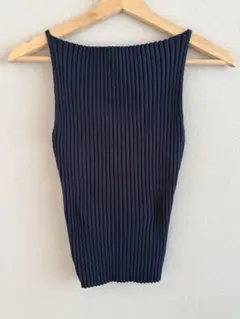 THE SHISHIKUI knit cami | navy