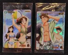 未開封 服部平次 遠山和葉 各1枚 コナンTCG チャレンジ戦　優勝 プロモ