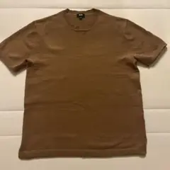 【UNIQLO】ブラウン 半袖Tシャツ シンプル