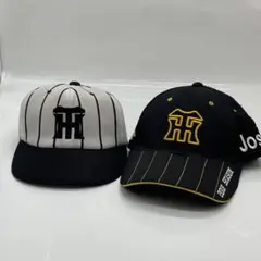 KO2947□2個セット 阪神タイガース キャップ ブラック ストライプ
