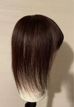 ❤ 新品未使用 人毛100% 艶髪 毛量多い 簡単 部分ウイッグ20 茶系 ❤