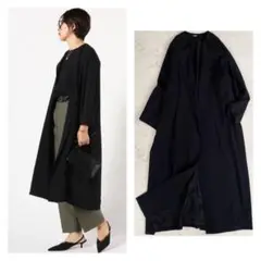 新作 定価4.3万円 ミューズドゥドゥーズィエムクラス EDENノーカラーコート