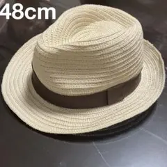 アイボリー 柔らか麦わら帽子 48cm