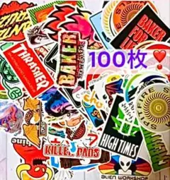 SALE❗️ ストリート系 ステッカー 100枚!! ボム スケボー アメリカン