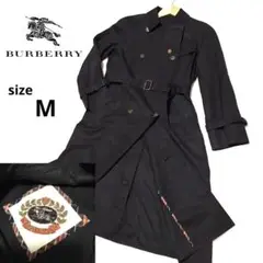 BURBERRY LONDON トレンチコート エンブレム ブラック 刺繍
