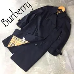 Burberry vintage 二枚袖 ネイビー トレンチコート ノバチェック
