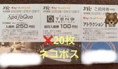 ⭐️東京ドームシティアトラクション ⭐️2022年12月31日まで⭐️20枚⭐️ネコポス