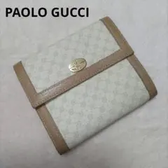 PAOLO GUCCI パオログッチPG柄二つ折り財布 ガマ口PVC
