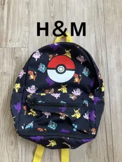 H&M エイチアンドエム　キッズ　リュックサック　ポケモン　ポケモン総柄