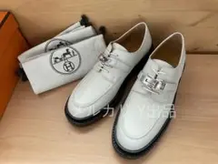 HERMESエルメス ケリー ローファー ホワイト