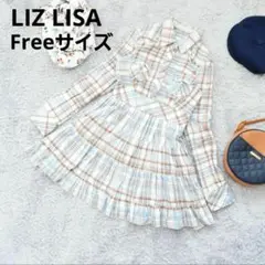 LIZ LISA リズリサ Free 膝丈ワンピース長袖 マルチカラー かわいい