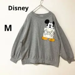 Disney ディズニー M 裏起毛　ミッキーマウス スウェット トレーナー