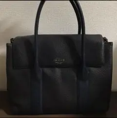 値下げ IANNE レザー オーキッド バイカラー ロゴエンボス トートバッグ