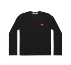 【新品】プレイコムデギャルソン Tシャツ 長袖メンズXXLサイズ黒レッドハート