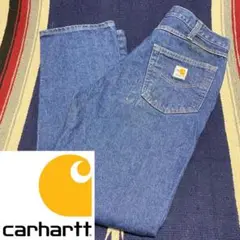 90s 古着 カーハート メキシコ製 デニム ロゴタグ バギーパンツ