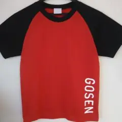 GOSEN 半袖Tシャツ メンズSS レディースS～M ブラック×レッド
