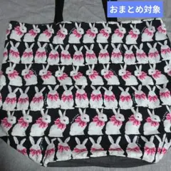 〇超ドでか〇うさぎ柄バケツ型エコバッグ