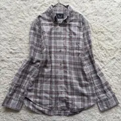 ✨美品✨ パパスプラス　コットンチェック長袖シャツS