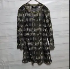 CIVIDINI チヴィディーニ カモフラージュ柄 長袖チュニック シルク