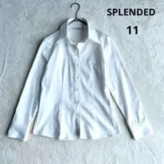 【スプレンディッド】長袖ブラウス シャツ (11) 白 オフィス 仕事