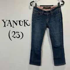 YＡN UＫ/ヤヌーク/23/デニム/ブルー/クロップドパンツ
