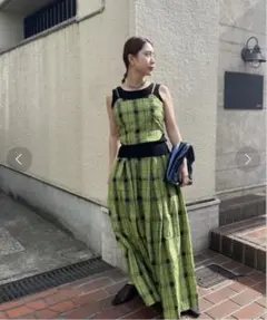 MEDI MANY WAY DEAR CHECK SET UP DRESS