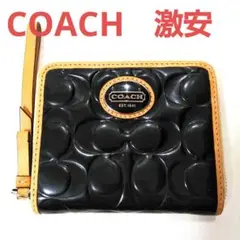 COACH コーチ サイフ 財布 型押し エメラル 小銭 お札 小物 カード